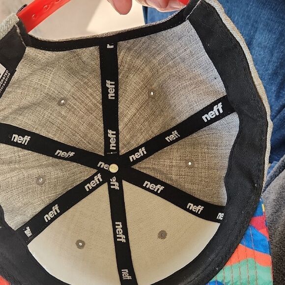 Neff Gray Cap with Colorful Brim - Picture 3 of 4